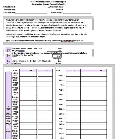 Printable Contract Payment Schedule Template | Schedule template, Personal loans, Payment schedule