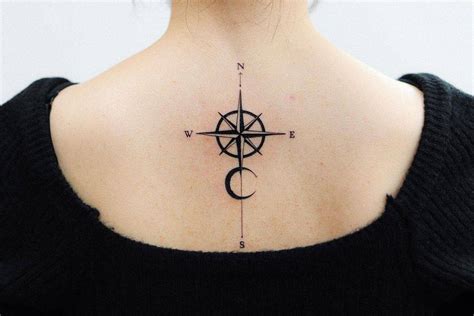 Feminine Compass Tattoo