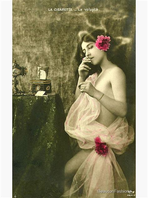 Victorian Vintage Risque Image Poster For Sale By BeautonFashions