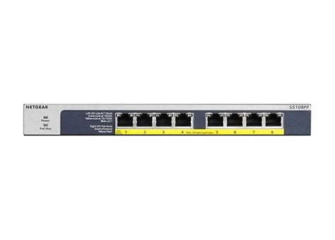 Netgear 8 Port Gigabit Ethernet Unmanaged Switch 120w Poepoe