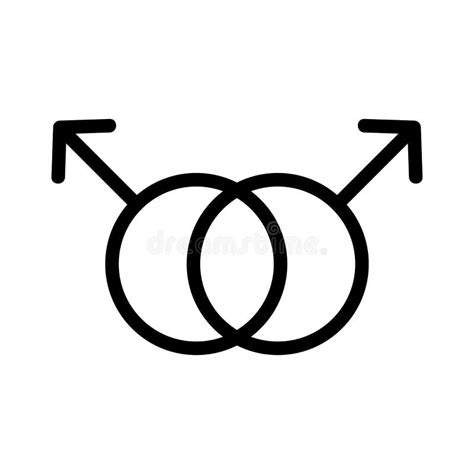 Same Sex Marriage Icon Vector Isolated Contour Symbol Illustration