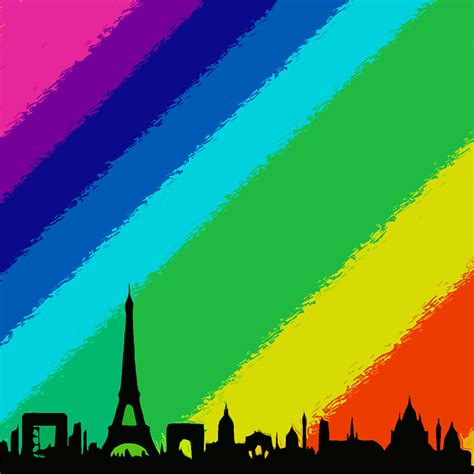 Rainbow Paris Digital Art By Cristopher Ponso Fine Art America