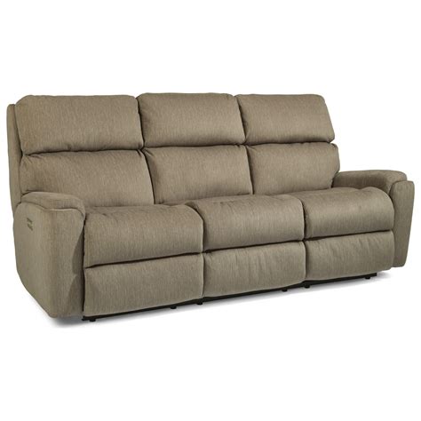 Flexsteel Rio Casual Power Reclining Sofa With Power Headrests Find