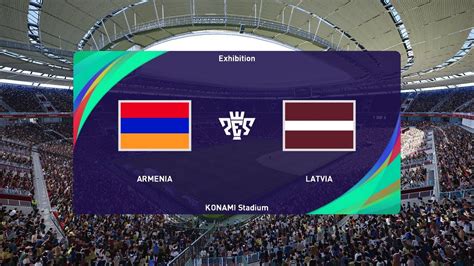 armenia vs latvia 19 06 2023 uefa euro 2024 pes 2021 youtube