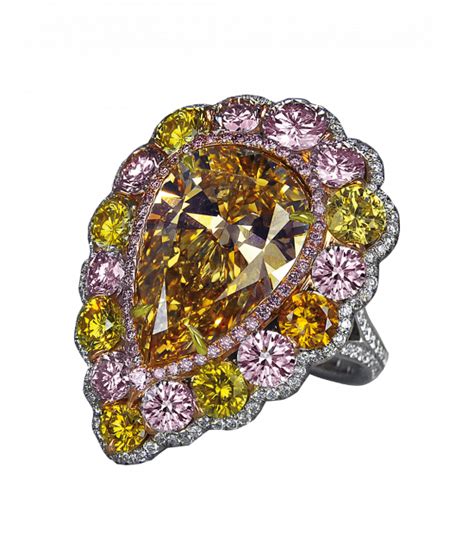 Natural Multi Color Fancy Diamond Ring Jacob And Co