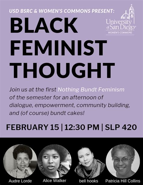 Campus Event Nothing Bundt Feminism Black Feminist Thought Usd