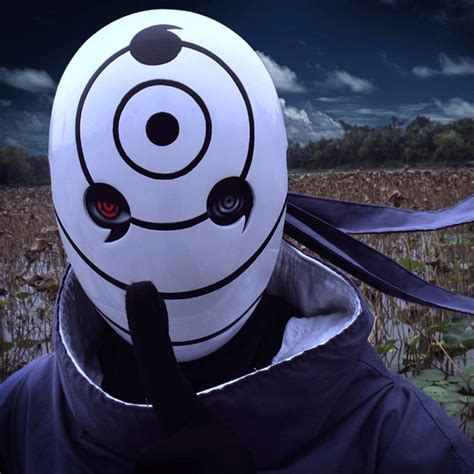 White Resin Anime Tobi Mask For Halloween Masquerade Naruto Cosplay