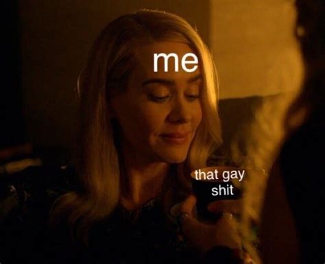 American Horror Story 3 Sarah Paulson Gay Ass Lesbian Pride Sarcasm Humor Fb Memes Stupid