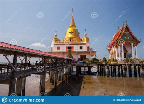 Floating Temple On Sea Under Clear Sky Editorial Stock Image Image Of