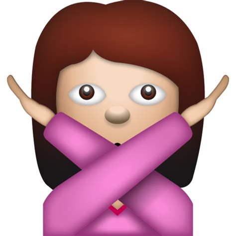 2289 x 2289 · png. Download Woman Saying No Emoji | Emoji Island