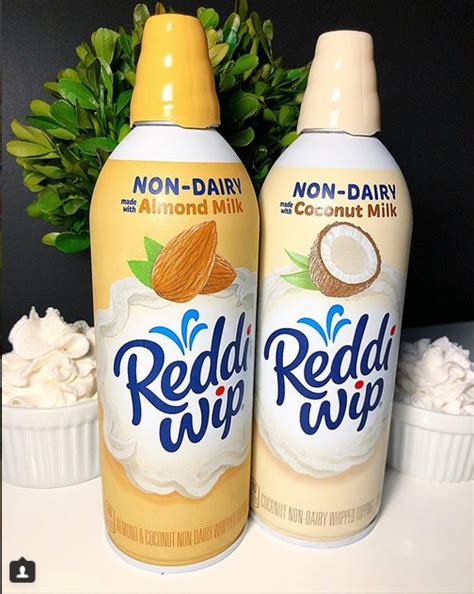 Reddi Whip Non Dairy Almond Milk And Coconut Milk Whipped Creams