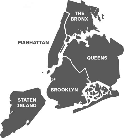 New York City Boroughs Coloring Activity For Kids Map Of The 5