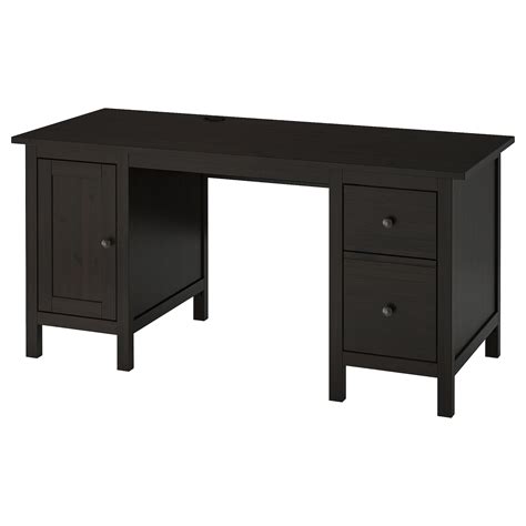 Black brown colour to leave together. HEMNES Desk - black-brown (CA) - IKEA