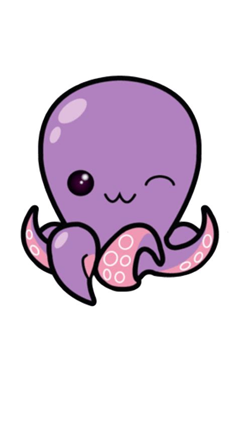 Kawaii Cute Squid Purple Redbubble Stickers Purple Aesthetic Free Images And Photos Finder