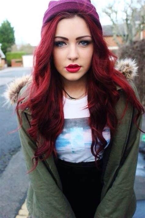 bright red hair on tumblr