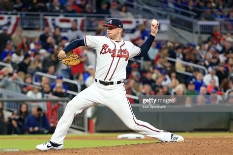 Atlanta Braves Starting Pitcher Sean Newcomb Throws During The Mlb