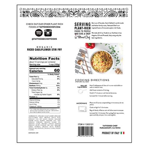 Speaking of calories, let's take a look at exactly how many are in each serving, shall we? Organic Cauliflower Rice Costco : Costco Frozen Cauliflower Rice Nutrition Nutrition Pics ...
