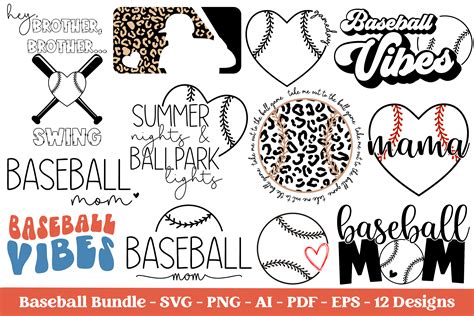 Baseball Svg Bundle Baseball Mom Svg Graphic By Rumi Design · Creative Fabrica Archysport