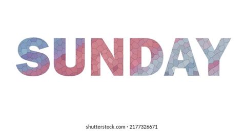 Sunday Colorful Typography Text Banner Vector Stock Vector Royalty