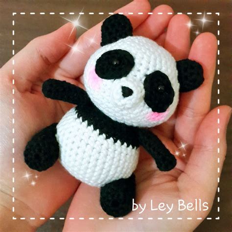 Panda Bear Amigurumi Crochet Miniature Bear Stuffed Animals Made To