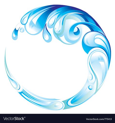 Blue Water Background Royalty Free Vector Image