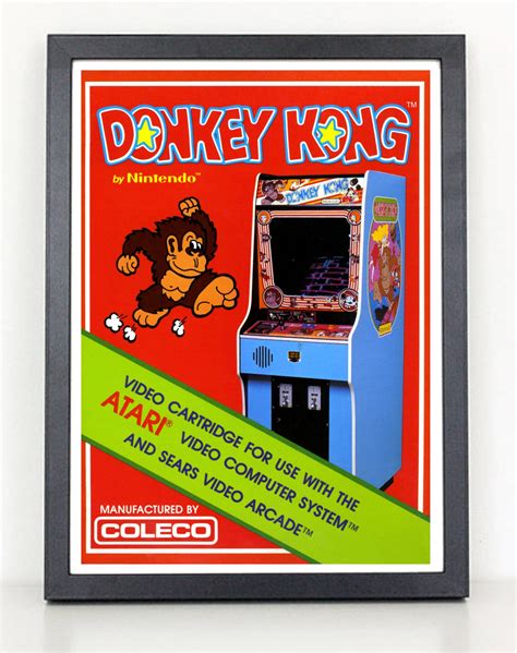 Atari Donkey Kong Reproduction Poster Print Etsy