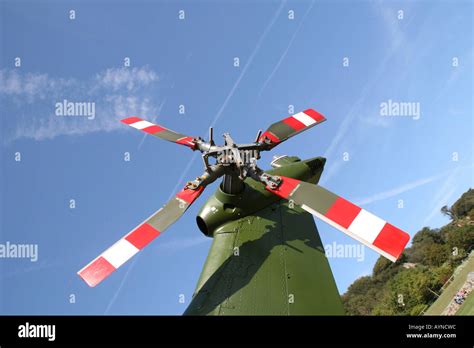 Merlin Helicopter Tail Rotor Blades Stock Photo Alamy
