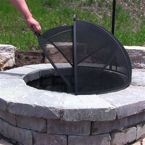 We are a manufacturer of custom firepit screens that can be made to fit any size firepit. Easy Access Round Hinged Outdoor Fire Pit Metal Screen | eBay
