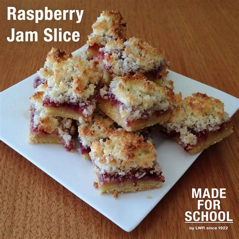 Recipe Raspberry Jam Slice Made For School
