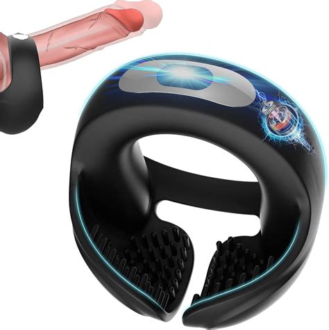 Vibrating Ring With 2 Motors Stretchy Silicone Cock Ring With 10 Vibration Modes For Testicles