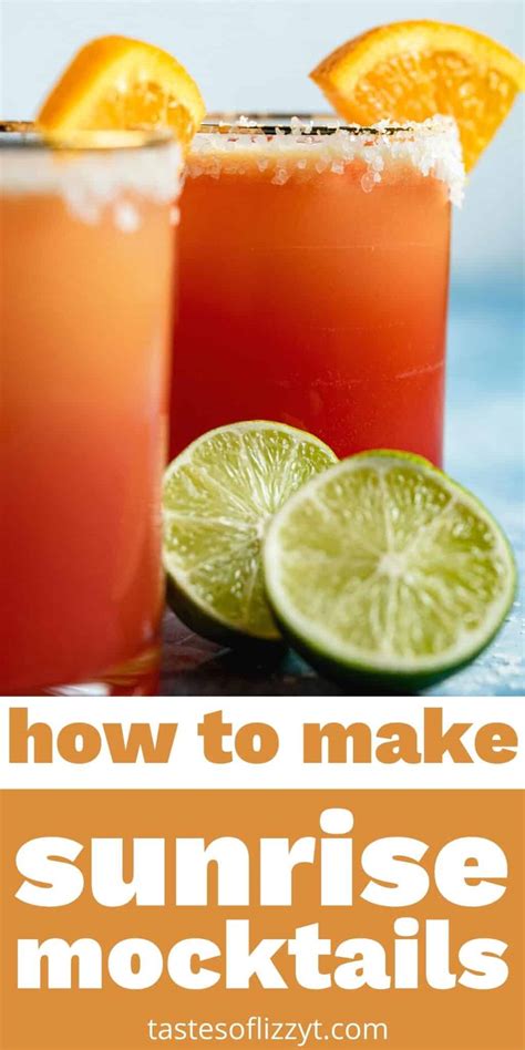 Sunrise Mocktail Recipe Layered Drink Tastes Of Lizzy T