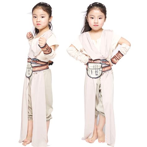 Star Wars The Force Awakens Rey Costume For Girls Classic Movie Role