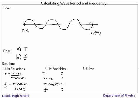 Learn how to solve problems involving electromagnetic wave speed; Waves Calculating Period Frequency - YouTube