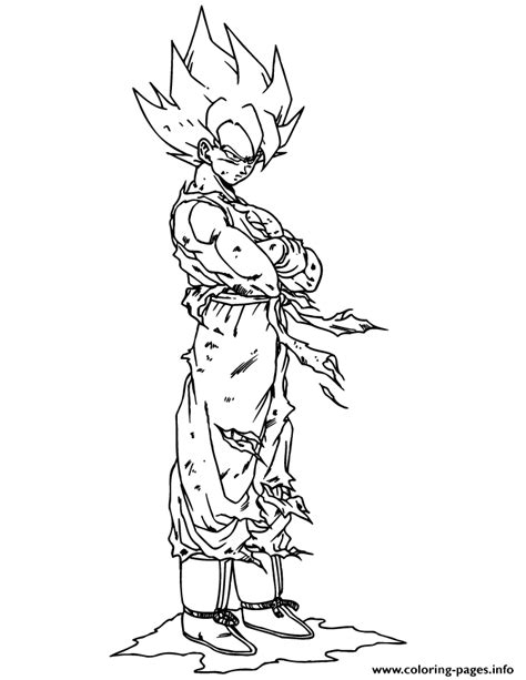Goku Super Saiyan Coloring Page Coloring Page Printable