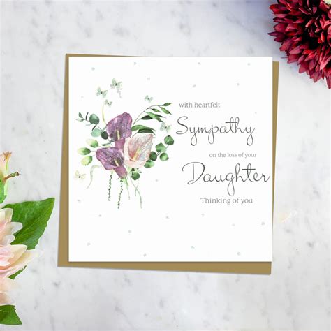 Sympathy On The Loss Of Your Daughter Greeting Card