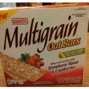 Bimbo Strawberry Flavor Cranberries Multigrain Oat Bars Calories