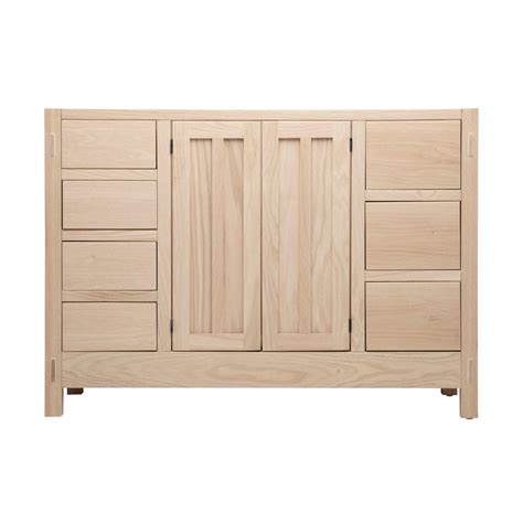 Fitted bathroom furniture gives that custom design appearance, whereas a smaller bathroom vanity mirror and cabinet combination gives you the option to mix and match. 48" Unfinished Mission Hardwood Vanity for Undermount Sink ...