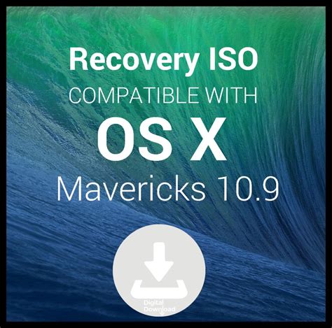 Macos Mac Os X Mavericks 109 Digital Download Upgrade Restore