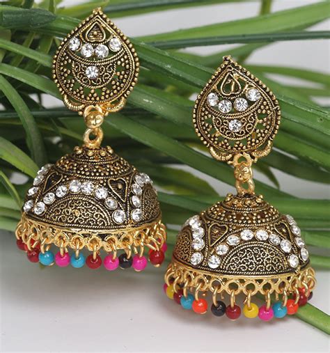 Stylish Jhumka With Multi Beads Earrings Jl 12 Online Shopping