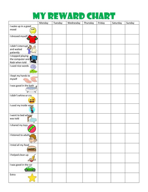 44 Printable Reward Charts For Kids Pdf Excel Word