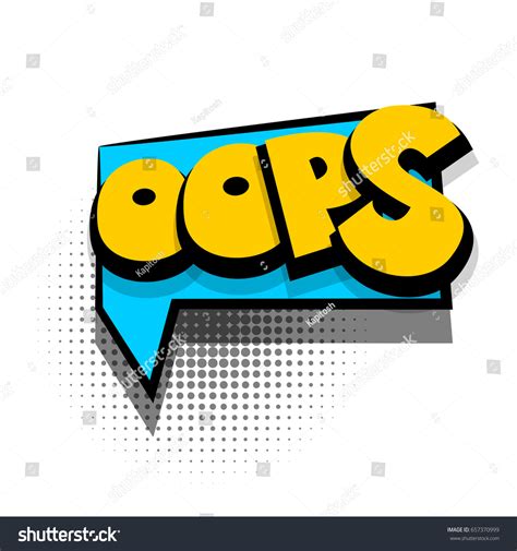 Funny Oops Comic Book Letters Cartoon Stock Vector (Royalty Free) 657370999