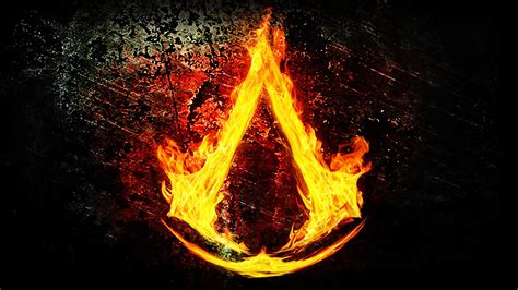 Assasins Creed Game Logo Fire Free Live Wallpaper Live