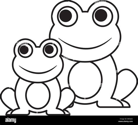 Frogs Cute Animal Sitting Cartoon Stock Vector Image And Art Alamy