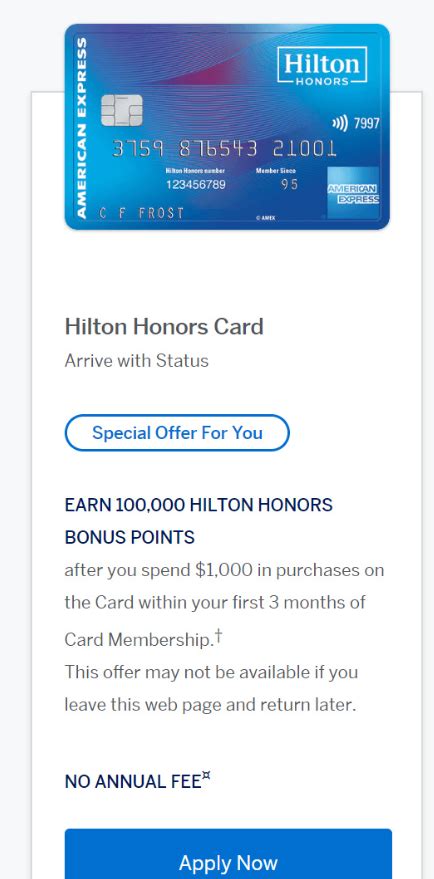 We did not find results for: YMMV American Express Hilton Honors Card No Annual Fee Card 100,000 Point Offer - Doctor Of Credit