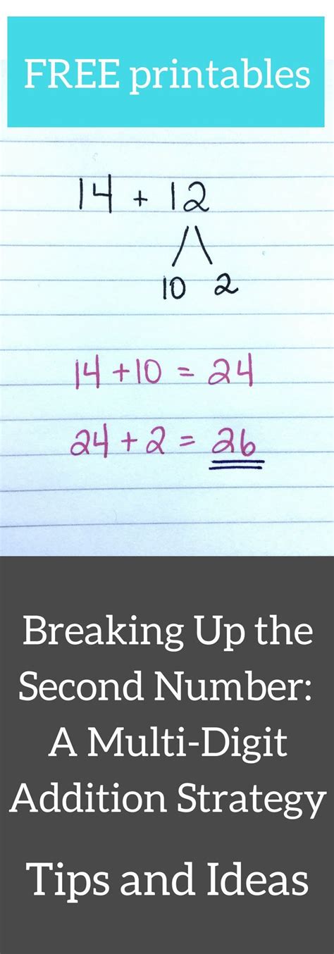 Break Apart Math Strategy Addition Rick Sanchezs Addition Worksheets