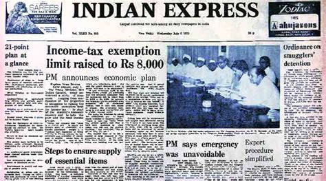 July 2 Forty Years Ago 20 Point Programme The Indian Express