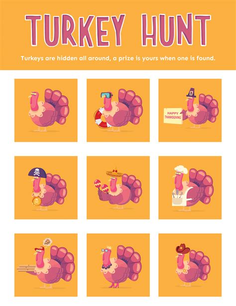 3 fun turkey hunt games free printable play party plan