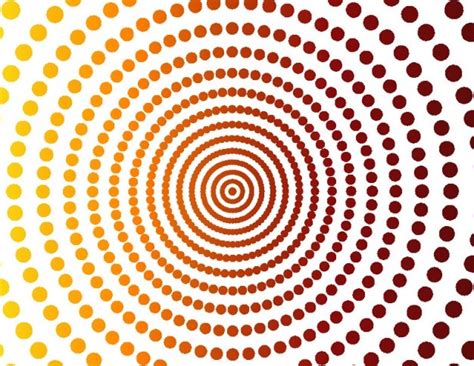 Dotted Concentric Circles Background Free Vector