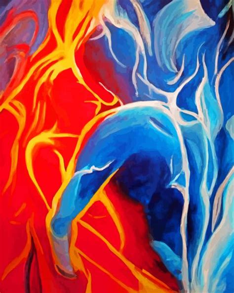 Abstarct Fire And Ice 5d Diamond Paintings Diamondpaintart