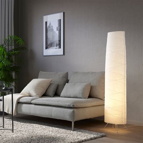 Vickleby Floor Lamp With Led Bulb Whitehandmade 54 Ikea